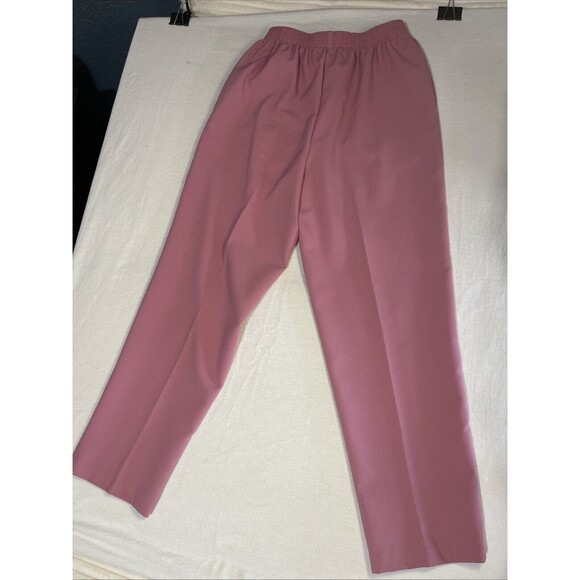 Bon Worth Women's Pull On Casual Pants Slacks Size Medium Pink/Mauve - Picture 3 of 5